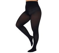 CozyWow Mallas de talla grande para mujer, resistentes a la correr 80D, suaves, color sólido, semiopacas cintura alta 1X, 2X, 3X, 4X