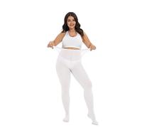 CozyWow Mallas de talla grande para mujer, resistentes a la correr 80D, suaves, color sólido, semiopacas cintura alta 1X, 2X, 3X, 4X