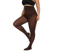 CozyWow Medias elásticas para mujer,semiopacas,tallas,Café XXL