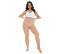 CozyWow Medias elásticas para mujer, semiopacas, tallas extragrandes, XL - 4XL, Color de piel claro, XXL