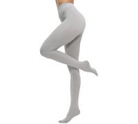CozyWow Medias sem opacas en color liso para mujer 80D Gris 2XL-3XL