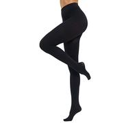 CozyWow Medias sem opacas en color liso para mujer 80D Negro 2XL-3XL