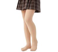 CozyWow Medias térmicas de invierno con forro polar para niñas, suaves y gruesas, para bailar, 1 par, natural, 6-8 Years