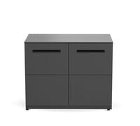 cozze Cocina Exterior Módulo de Armario - Armario bajo con Puertas y encimera HPL de 15 mm - Acero Resistente a la Intemperie con Soporte para Botellas de Gas para Cocina al Aire Libre - 90cm