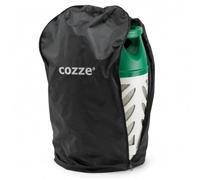 cozze® Funda para bombona de Gas 10 kg - Cubierta Negra Oxford 600D, Resistente a UV e Impermeable a la Lluvia, Cremallera, Ø32×68 cm