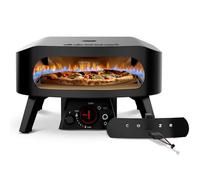 Cozze® Horno Pizza a Gas 13" Rotate Edición Negra | Incluye Piedra Pizza Horno Giratoria para 34cm, Horno para Pizza Portátil Negro Mate