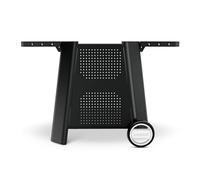 cozze - Mesa de Cocina al Aire Libre Multiusos Compatible con Rejillas E-500, G-500 & Plancha 500-1270x645x745 mm - Negro con Ganchos y Ruedas