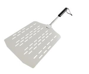 cozze® Pala para Pizza de Aluminio | Acero Perforado | Largo 60 cm | Pala 28x28 cm | Mango Ergonómico | Accesorio para Horno de Pizza