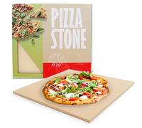 Cozze® Piedra para pizza 43 x 43 cm para horno de 17 pulgadas - Cordierita resistente al calor - Grosor 1 cm - Base crujiente garantizada - Certificación alimentaria LFGB
