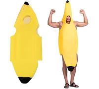 Cozzmats Disfraz de plátano Novelty Fruit Costumes Funny Men Women Unisex Funny Carnaval Halloween Costume for Adults (180cm)