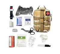 (CP Camouflage, Multicolor) 33Pcs Set Tactical Emergency Kit for Outdoor CS First Aid Medical Treatment with Storage Bag - Black