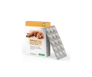 cp-pharma Relaxan Forte | 30 Pastillas | Complemento alimenticio para Perros Grandes | Multivitaminas, minerales y aminoácidos de Origen Natural | para reacciones de estrés