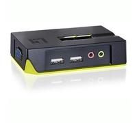 CP Technologies KVM-0221 Negro Interruptor KVM - Periférico de Entrada (USB, USB, 2048 x 1536 Pixeles, Negro, LED, Alámbrico)