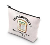 CPA Gift Spreadsheets Are My Jam Makeup Bag Tax Season Gift Accounting Gift Accountant Zipper Pouch Bag (Spreadsheets Bag UK)