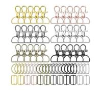 CPAOWEHF 90 Unids/Set Gancho Giratorio Y Llaveros con Adorno Cadena Elegante Llavero Accesorio Langosta para Mochilas Y Monederos