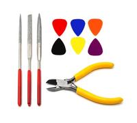 CPAOWEHF Alicates para trastes de guitarra, cortador de cuerdas, tijeras con limas de tuerca de guitarra y herramienta Luthier de reparación de guitarra