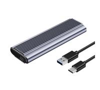 CPAOWEHF Caja de disco duro externa USB C 3.1 de 10 GB, protocolos dobles para discos PCIE 2230/2242/2260/2280 de aluminio