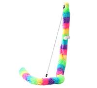 CPAOWEHF Juguete interactivo para gatos, varita de gatito, juguete de juguete con lazo de color 33 pulgadas de largo, ideas de juguete de peluche para gatitos