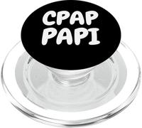CPAP Papi Funny Sleep Apnea Breathing Machine Design for Men PopSockets PopGrip para MagSafe