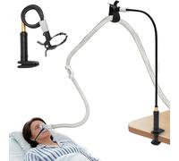 Cpap - Soporte para manguera giratorio 360°, soporte plegable para manguera de ventilación, soporte de fijación de alta resistencia para cabecero, estructura de cama, mesita de noche, mesa auxiliar