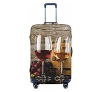 CPAQasg Art Red Wine Galsses & Uvas - Funda universal para maleta, protector elástico, lavable, funda de viaje para equipaje, Black, XL, Equipaje de mano