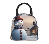 CPAQasg Bolsa de almuerzo aislada con estampado de muñeco de nieve de Navidad, 3, para el trabajo, escuela, picnic, viajes, rutina diaria