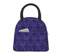 CPAQasg Bolsa de almuerzo con estampado de mansión encantada, práctica bolsa de almuerzo aislada, bolsa de comida, trabajo, escuela, picnic, viajes, rutina diaria