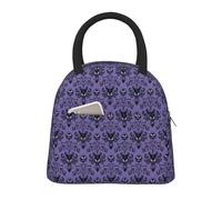 CPAQasg Bolsa de almuerzo con estampado de mansión encantada, práctica bolsa de almuerzo aislada, bolsa de comida, trabajo, escuela, picnic, viajes, rutina diaria