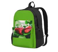 CPAQasg - Bolsa unisex con estampado de fresa roja de gran capacidad, resistente al agua, para senderismo, viajes, camping, viajes