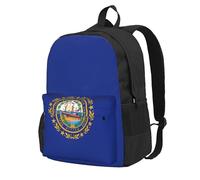 CPAQasg Bolsa unisex de gran capacidad con estampado de bandera del estado de New Hampshire, resistente al agua, para senderismo, viajes, camping, viajes