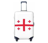 CPAQasg Funda universal para maleta, con estampado de bandera de Georgia, protector elástico, lavable, funda de viaje para equipaje, Black, S, Equipaje de mano
