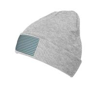 CPAQasg Gorro de punto cálido con estampado de delfín con texto en inglés "Looking at You" para hombre y mujer, grueso, suave, acogedor, informal, uso diario, gris, Talla única