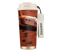 CPAQasg Taza de café de acero inoxidable con estampado de planeta de Marte para bebidas, para camping, oficina, viaje