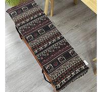 CPCPC Funda de sofá Impermeable, cojín de Banco de Metal for jardín al Aire Libre, Lavable, for Columpio de Patio, 2 o 3 plazas, con Lazos, for Cocina o Comedor, de Madera, 220 x 45 x 3 cm.