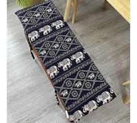 CPCPC Funda de sofá Impermeable, cojín de Banco de Metal for jardín al Aire Libre, Lavable, for Columpio de Patio, 2 o 3 plazas, con Lazos, for Cocina o Comedor, de Madera, 220 x 45 x 3 cm.