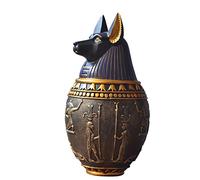CPDDNGZMKK Memoriales para Mascotas Animal Resina Pequeña Mascota Urna Pájaro Perro Mascota Urna Cremación Mascota Ataúd Funerario Antiguo Egipcio Retro Modelado Caja funeraria(2)