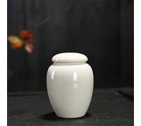 CPDDNGZMKK Memoriales para Mascotas Urna Cerámica Urnas Recuerdo para Cenizas Mini Urnas Cremación Funerarias Mini Urnas Cerámica Adultos Mascotas 36322 Caja funeraria(White)