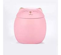 CPDDNGZMKK Memoriales para Mascotas Urna con Forma Gato Cenizas Mascotas Urnas Cremación Conmemorativas con Forma Gato Urnas Decorativas Negras Hechas Mano Urnas Caja funeraria(Pink,S)