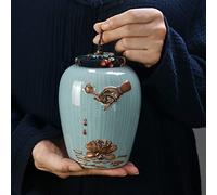 CPDDNGZMKK Memoriales para Mascotas Urna Funeraria Cerámica para Mascotas para Memoriales con Capacidad para hasta 30 Pulgadas Cúbicas Cenizas Urna Cremación para Caja funeraria