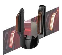 CPDDNGZMKK Moto Luz de Freno Extensión De Guardabarros Trasero Para Motocicleta Touring Electra Street Road Glide FLHR FLHTK 09-13 Con Lente Ahumada Clara(Type C)