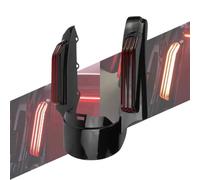 CPDDNGZMKK Moto Luz de Freno Extensión De Guardabarros Trasero Para Motocicleta Touring Electra Street Road Glide FLHR FLHTK 09-13 Con Lente Ahumada Clara(Type B)