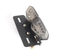 CPDDNGZMKK Moto Luz de Freno Luz Trasera LED Para Motocicleta, Indicadores De Señal Giro Freno, Accesorios Placa, 1 Ud(Smoke Shell)