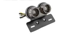 CPDDNGZMKK Moto Luz de Freno Luz Trasera Para Motocicleta Luces De Giro, Soporte Matrícula Lámpara Freno Para Universal 12 V(1 Pcs-Smoke Black)