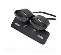 CPDDNGZMKK Moto Luz de Freno Motocicleta Universal Con Dirección LED Luz Trasera Soporte Para Matrícula De Freno Trasero Piezas Equipo(Smoke A)