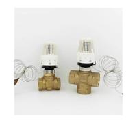 CPDHJMZO Control termostático del Cabezal del radiador for Sistema de calefacción de Suelo, válvula termostática del radiador M30 x 1,5, válvula de latón con Mando a Distancia, 1 Uds.(3 Way DN25)
