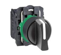 CPDHJMZO Selector XB5AD XB5AD33 XB5AD33C = ZB5AZ103C + ZB5AD3C Selector Circular | Negro | 22 mm | Mango Corto
