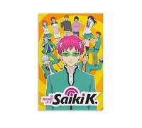 CPFSCWZP Póster de lienzo de anime popular de The Disastrous Life of Saiki K y maravilloso anime para pared, pintura decorativa para dormitorio, 40 x 60 cm, estilo sin marco