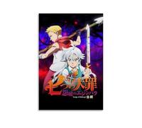 CPFSCWZP Póster decorativo de Los siete pecados capitales de Edimburgo de Edimburgo de anime popular y maravilloso anime para pared, pintura decorativa para dormitorio, 40 x 60 cm, estilo sin marco