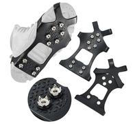 CPJJ 1 par Crampones Antideslizante, 10 Clavos Antideslizantes Zapatos, Crampones Ligeros, Racos de Hielo Tracción, Crampones Nieve Hielo, Nieve Hielo Grips, para Tracción en Hielo Nieve y Deportes