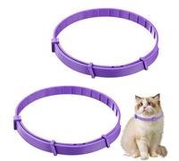 CPJJ 2 piezas de collar para gato,relajante para gatos, collar calmante para gatos de todos los tamaños (morado)